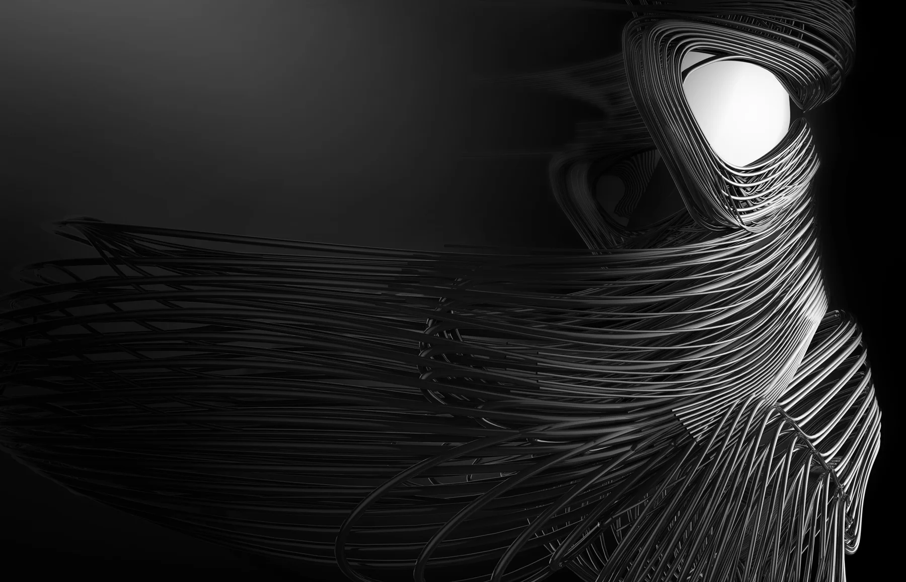 Fibretrooper, A StormTrooper helmet in linear morphology (2016) — image 2 of 10