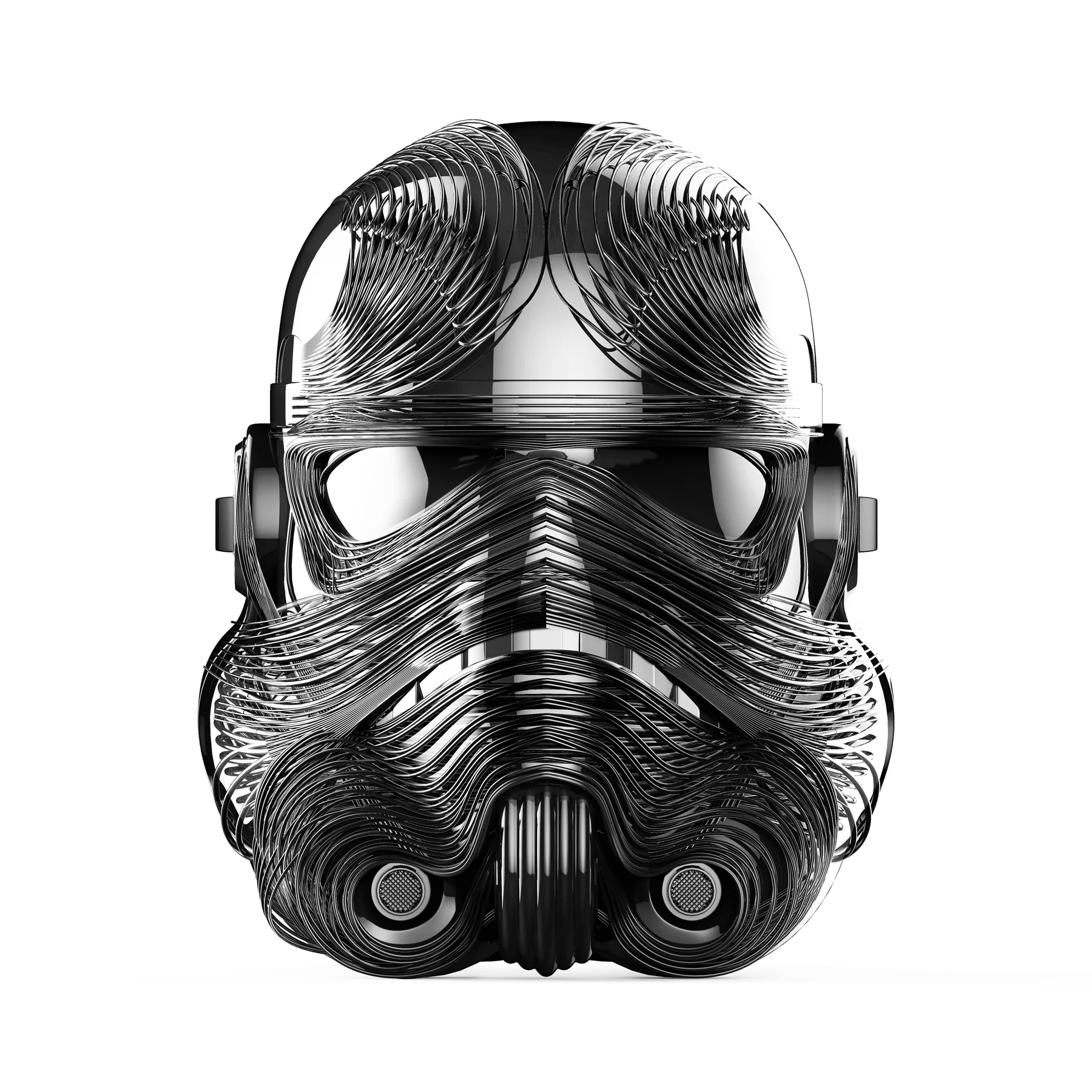 Fibretrooper, A StormTrooper helmet in linear morphology (2016) — image 10 of 10