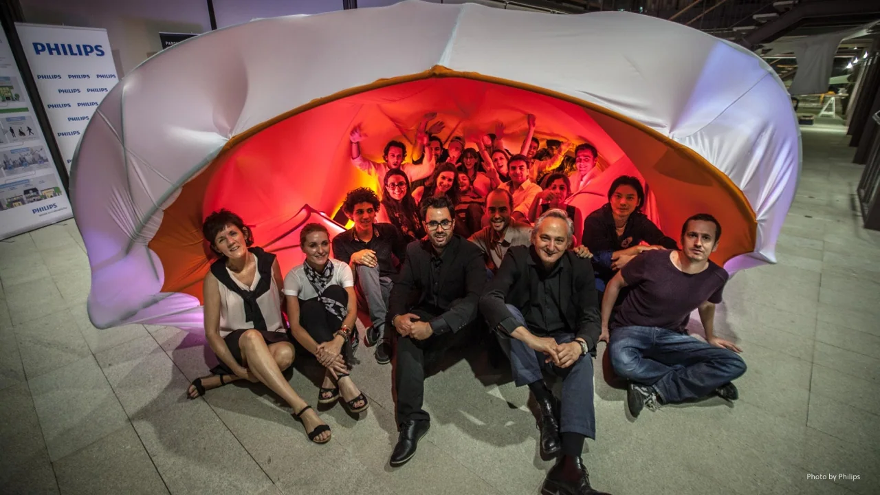 Trans-Computational Pavilion, Membrane structure + interactive lighting (2013) — image 3 of 8