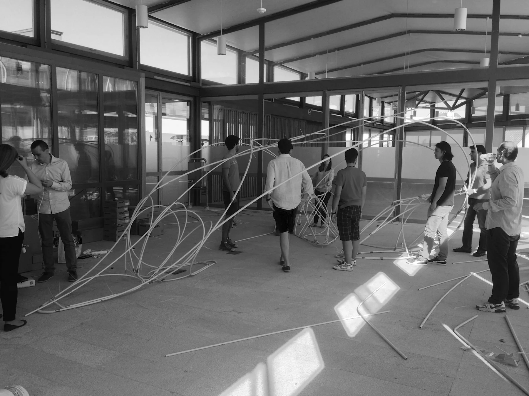Trans-Computational Pavilion, Membrane structure + interactive lighting (2013) — image 5 of 8